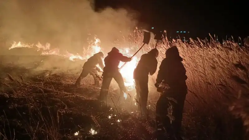 В Петропавловске потушили крупный пожар: сгорело 9 домов , фото - Новости Zakon.kz от 08.05.2023 10:52