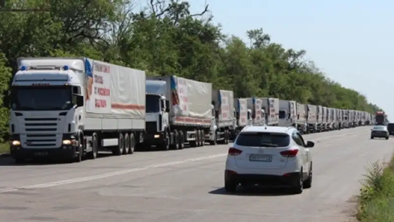 Гуманитарная колонна МЧС РФ везет школьникам и студентам Донбасса 700 тонн учебников 