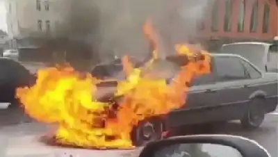 Машина загорелась в юго-восточном районе Нур-Султана