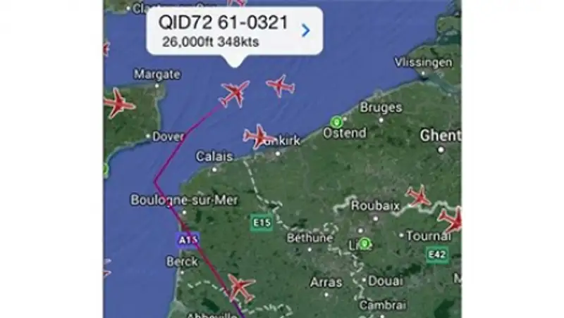 Самолет ВВС США исчез над Ла-Маншем