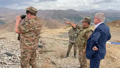 Генсек ОДКБ побывал на границе Армении и Азербайджана , фото - Новости Zakon.kz от 23.09.2022 09:28