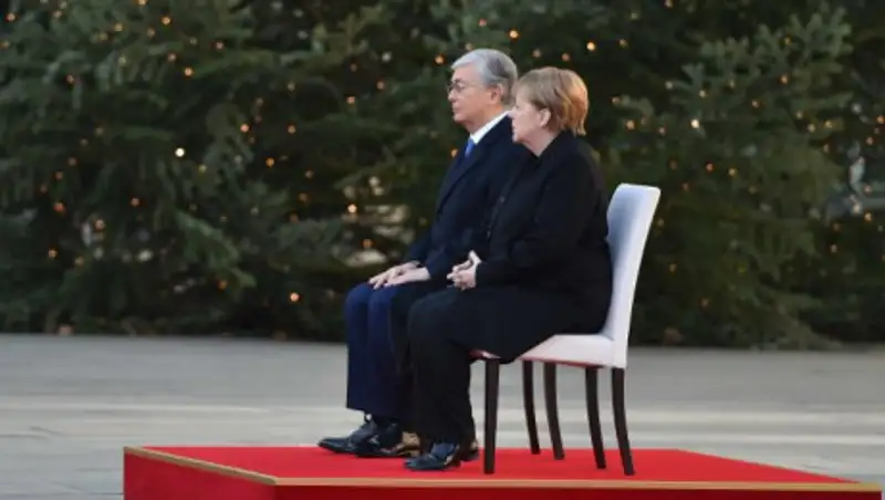 В Сети появилось видео первого дня визита Токаева в Германию