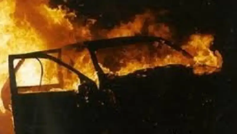 В ВКО на загородной трассе сгорел автомобиль