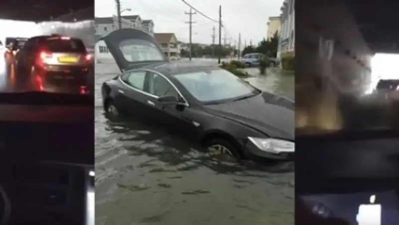 Элон Маск прокомментировал "плавающую" в Алматы Tesla Model S