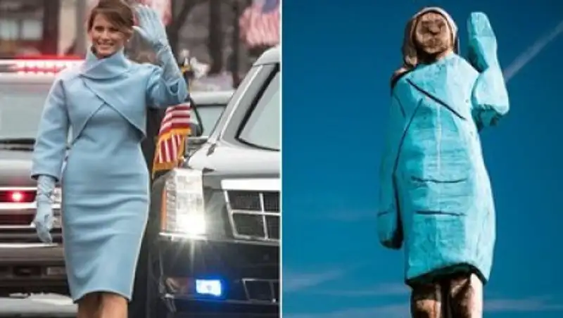 "Уродливую" статую Мелании Трамп установили в Словении