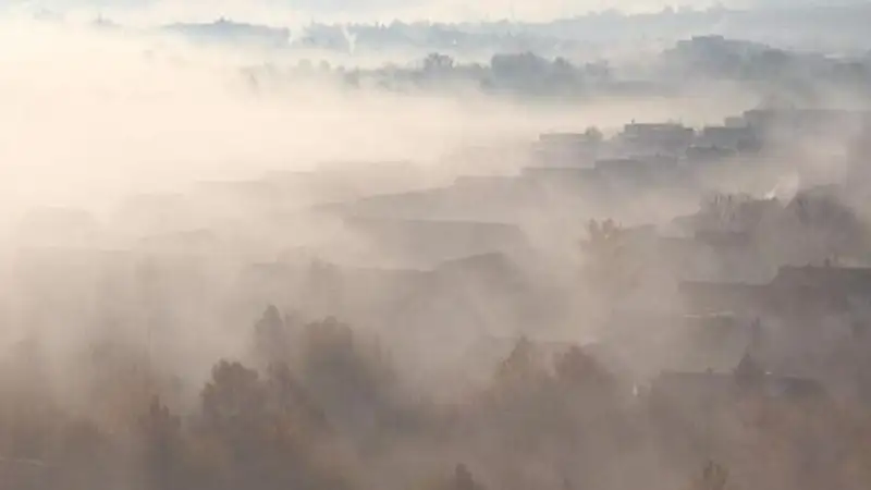 Дымом заволокло Северо-Казахстанскую область