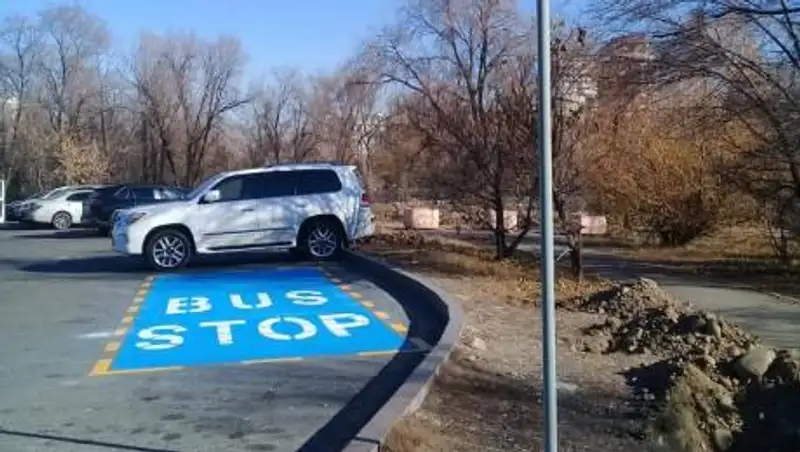 Яркие парковочные места появились в Алматы