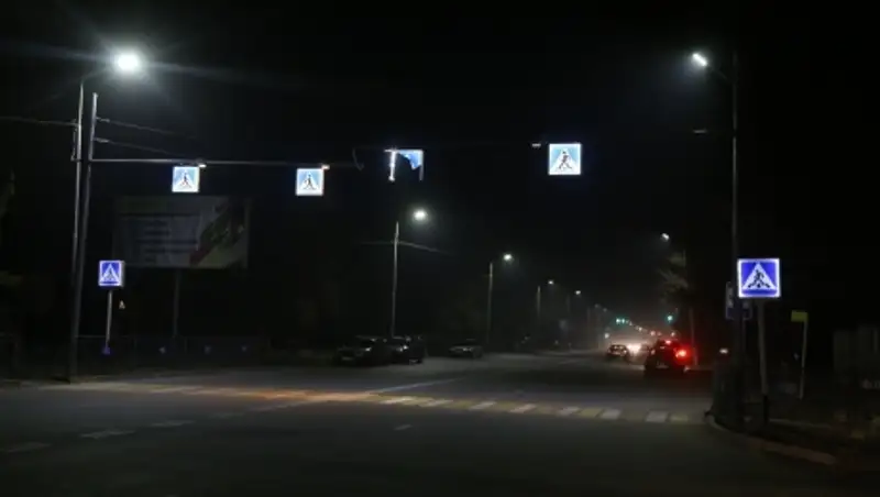 Аким Талдыкоргана проинспектировал вечернее освещение улиц