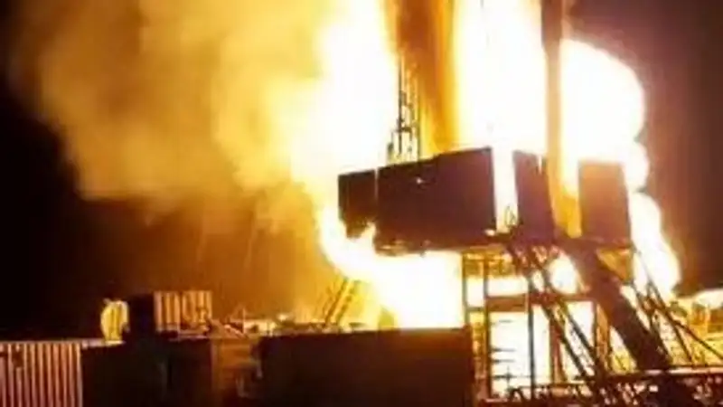 Крупнейший пожар на месторождении "Каратурун Южный" ликвидировали , фото - Новости Zakon.kz от 27.12.2023 03:13