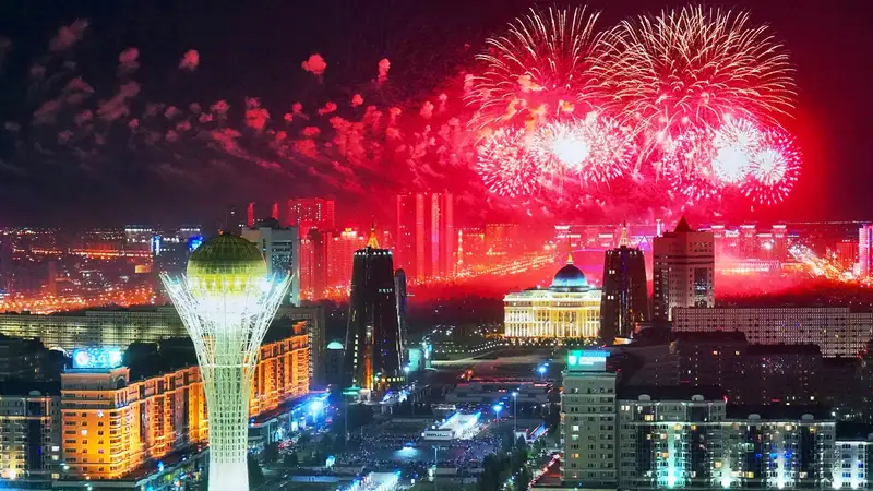 Где запустят салют на Новый год в Астане