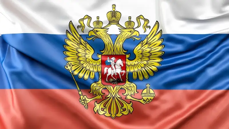 флаг и герб России, фото - Новости Zakon.kz от 01.01.2024 16:46