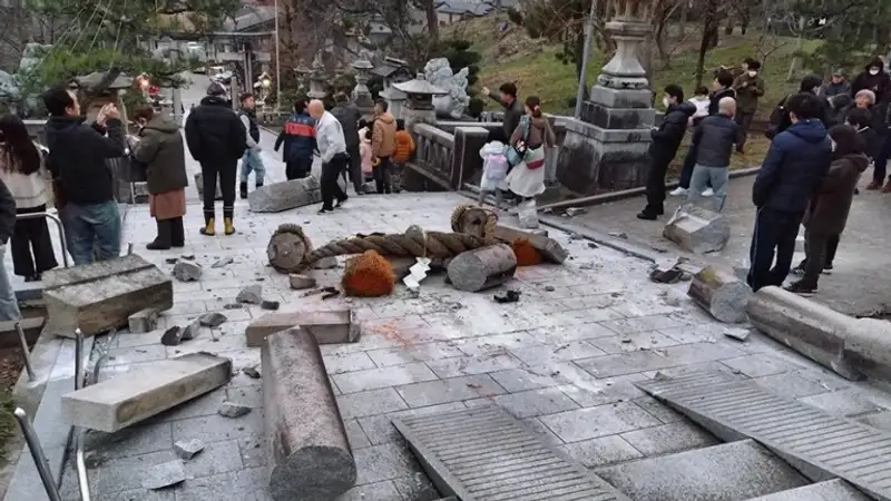 землетрясение в Японии, фото - Новости Zakon.kz от 02.01.2024 12:42