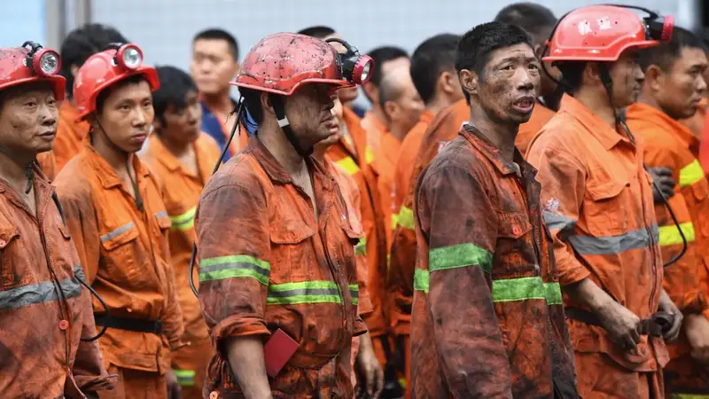 шахтеры, Китай, авария