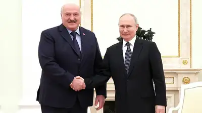 Александр Лукашенко и Владимир Путин, фото - Новости Zakon.kz от 28.01.2024 20:13