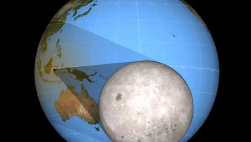 NASA показало анимацию солнечного затмения 8 марта