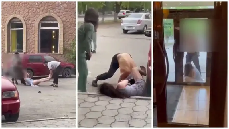 Разборки в центре Караганды попали на видео