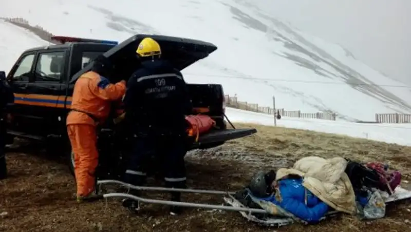 Лыжница сломала ногу, катаясь в районе алматинской космостанции