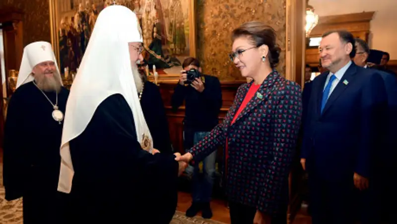 Дарига Назарбаева встретилась с патриархом Московским и Всея Руси Кириллом