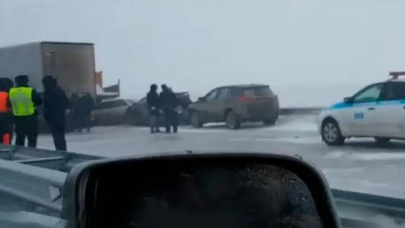 Астана-&#1178;ара&#1171;анды тас жолында он к&#1257;лік со&#1179;ты&#1171;ысып &#1179;алды 