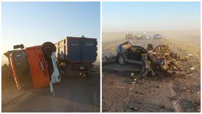 страшное ДТП на трассе в Актюбинской области, есть погибшие, фото - Новости Zakon.kz от 15.08.2022 09:17