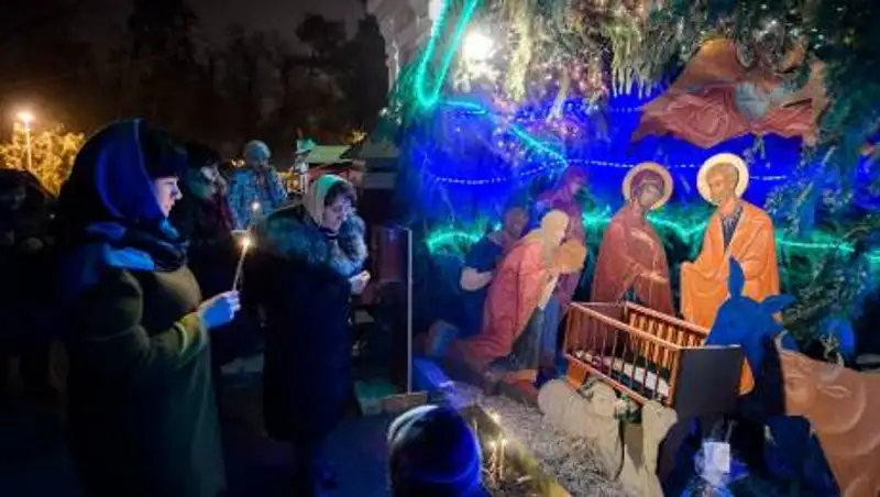 Православные казахстанцы отмечают Рождество Христово