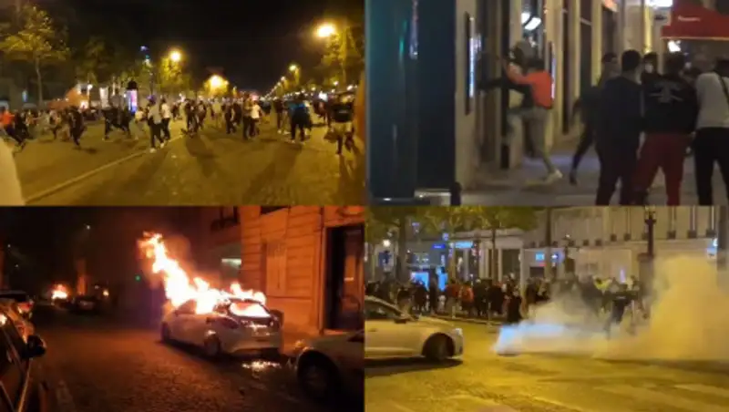 Французские фанаты устроили погром после поражения в финале Лиги чемпионов