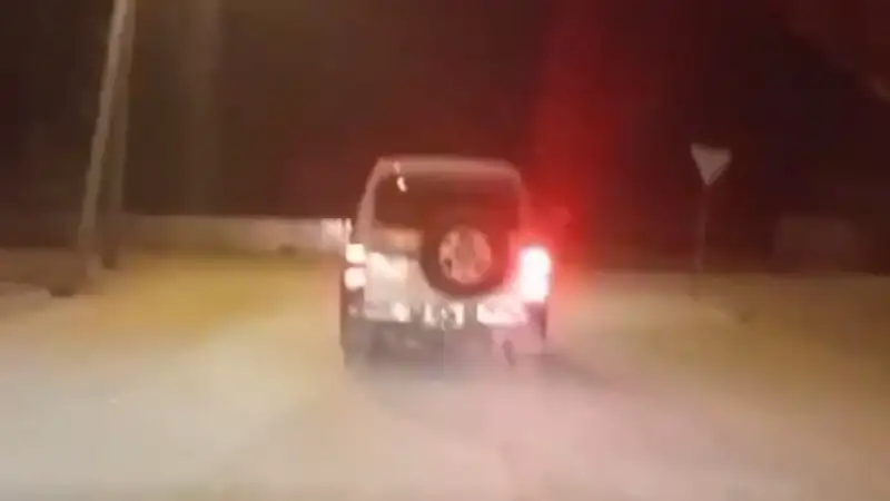 Выстрелами из оружия полицейским удалось остановить пьяного водителя на внедорожнике в Абайской области
