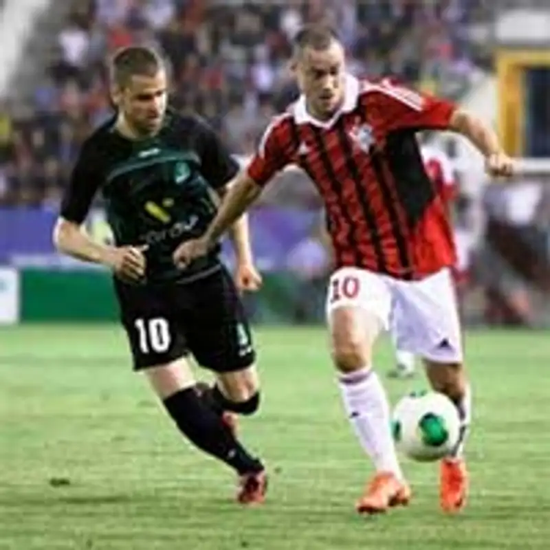 "Актобе" в первом матче третьего отборочного раунда Лиги Европы победил исландский "Брейдаблик" - 1:0, фото - Новости Zakon.kz от 02.08.2013 15:15