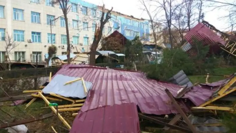 Более 25 тыс жителей Тараза вышли на уборку города от последствий урагана