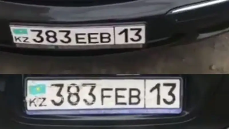 Шымкентец подставил земляка, нарушая ПДД на авто с измененным госномером
