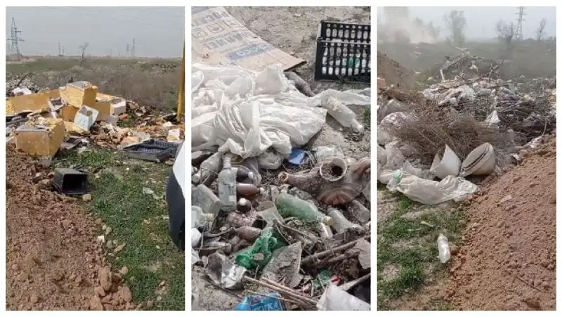 Стихийная свалка у кладбища возмутила пользователей Казнета