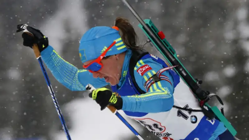 Первые эстафетные очки набрала женская команда Казахстана по биатлону