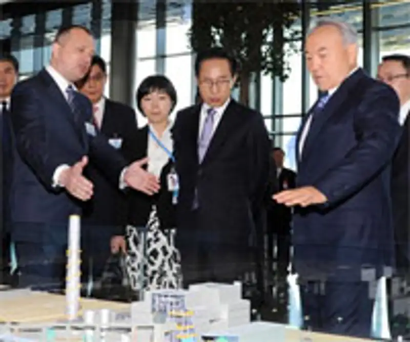 Президенты Казахстана и Южной Кореи дали старт строительству Балхашской ТЭС, фото - Новости Zakon.kz от 13.09.2012 19:39