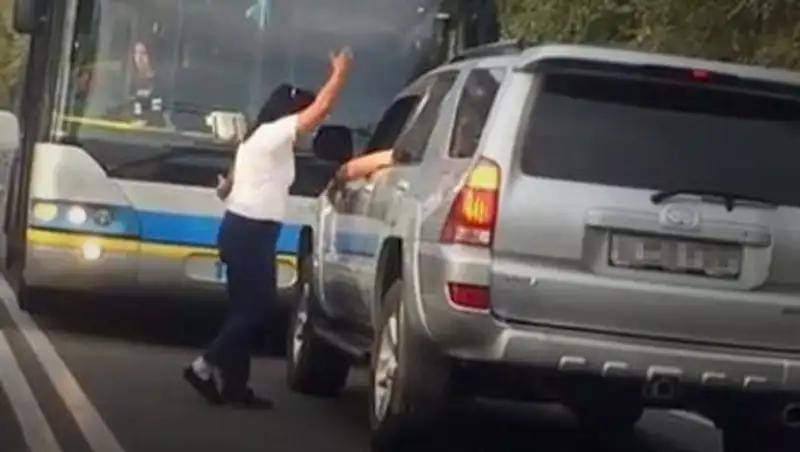 В Алматы наказана водитель троллейбуса, двигавшаяся по встречной полосе