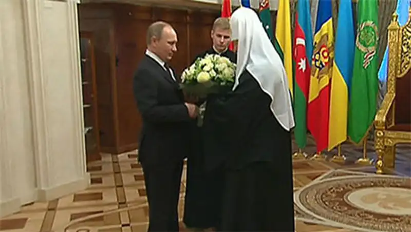 Президент поздравил Патриарха Кирилла с 67-летием, фото - Новости Zakon.kz от 21.11.2013 17:39