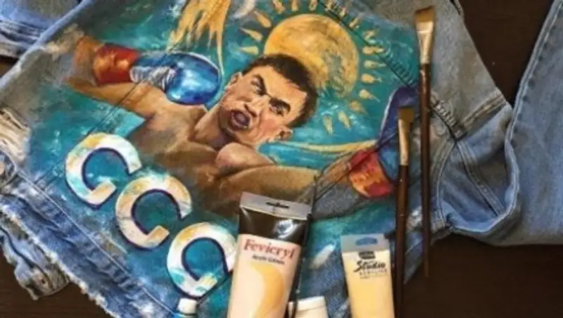 Дизайнер одежды нарисовала портрет Головкина 