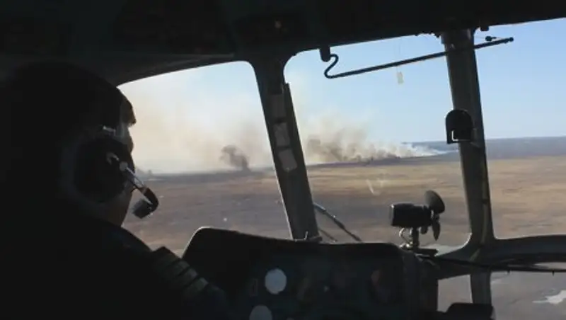 Площадь пожара в заповеднике «Акжайык» увеличилась до 15 га