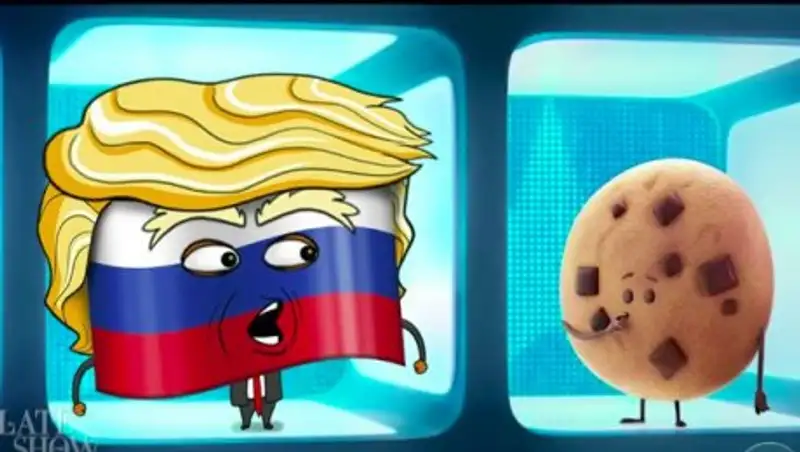 Трампа изобразили российским флагом