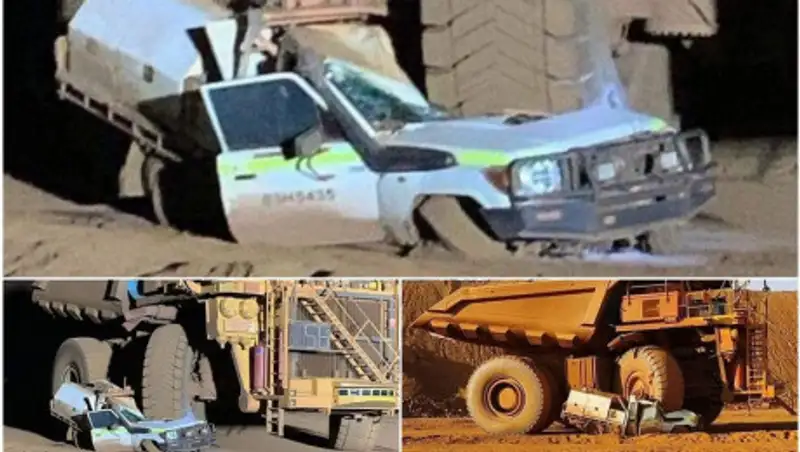 Всмятку: водитель на самосвале раздавил собственный автомобиль