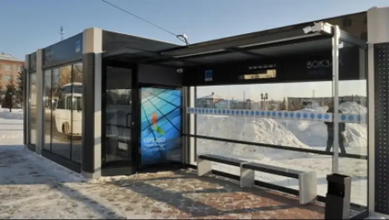 Первая в Казахстане «умная» остановка появилась в Петропавловске