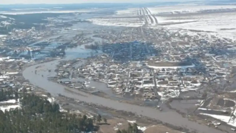 Совершен облёт территорий Акмолинской области, в которых создалась сложная паводковая обстановка