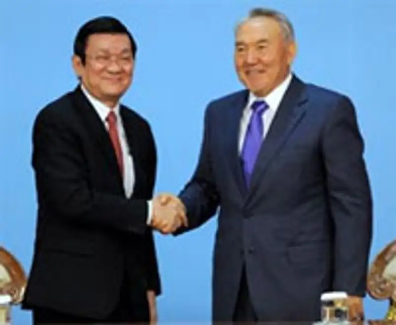 Н. Назарбаев поблагодарил Президента Вьетнама за визит в Казахстан и отметил важность этого события для двусторонних отношений/фото-казинформ