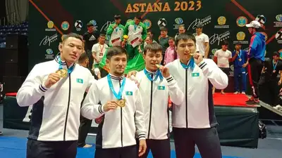 Казахстанская команда заняла второе место на ЧМ-2023 по борьбе на поясах