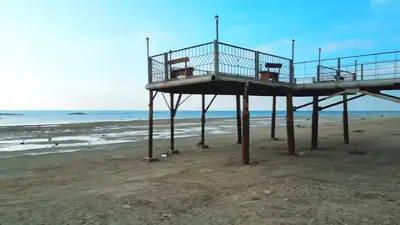 Блогер из Актау обеспокоен "исчезновением" Каспия, фото - Новости Zakon.kz от 29.12.2022 10:54