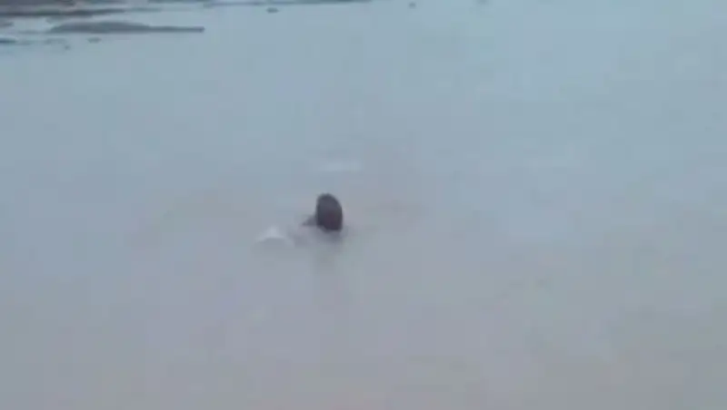 Жанаозенец совершил заплыв в гигантской луже