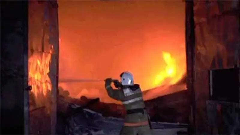 В Алматы сгорела типография