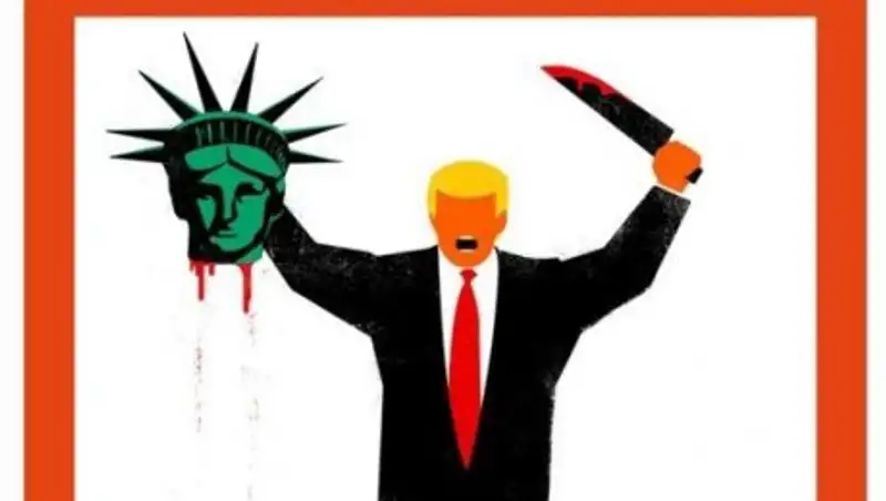 Обложка журнала с Трампом и головой статуи Свободы вызвала скандал
