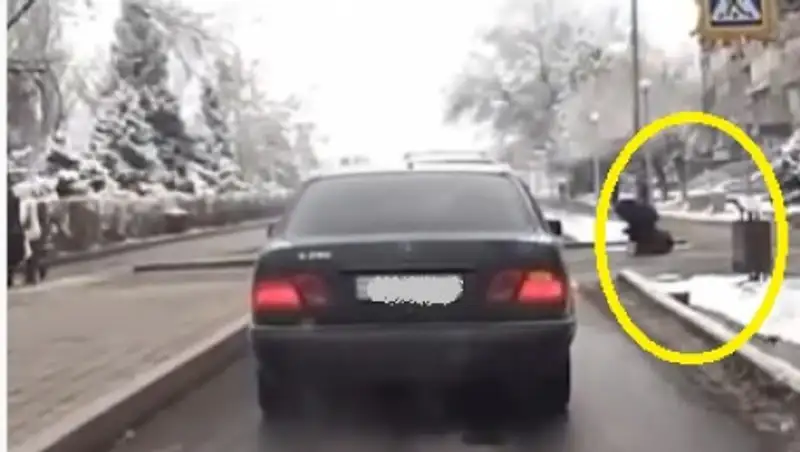 Трогательное видео спасения упавшей алматинки появилось в Сети