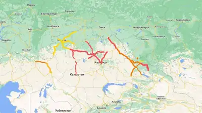 закрытые дороги, фото - Новости Zakon.kz от 08.01.2023 23:29