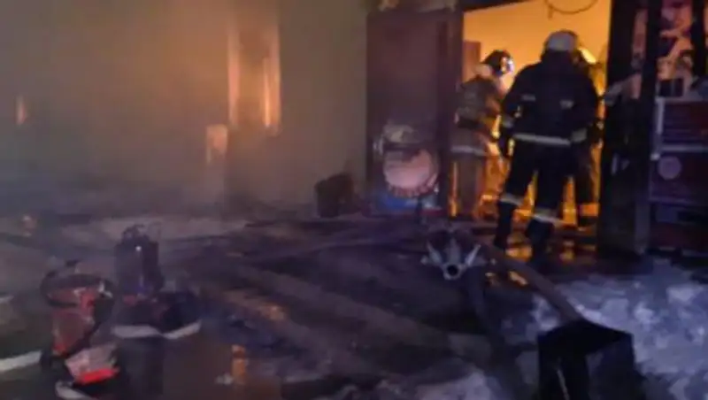 Центральный рынок загорелся в Актюбинской области